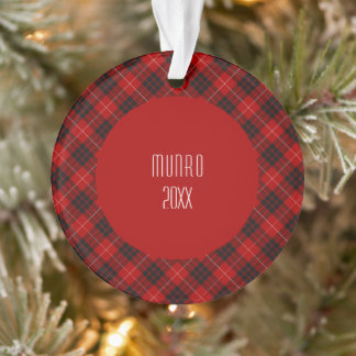Munro Clan Tartan Scottish Kariert Ornament