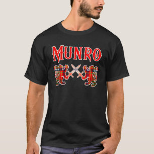 Munro Scottish Clan Kilt Lion Familienname Tartan T-Shirt