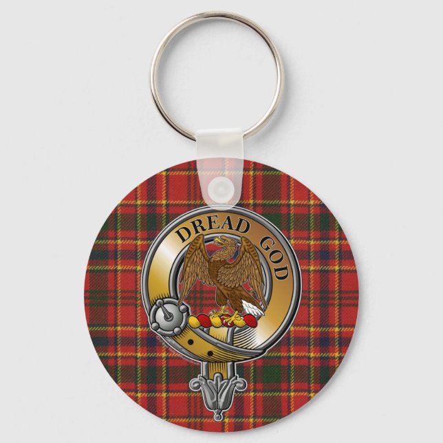 Munro Tartan & Abzeichen Schlüsselanhänger (Vorderseite)