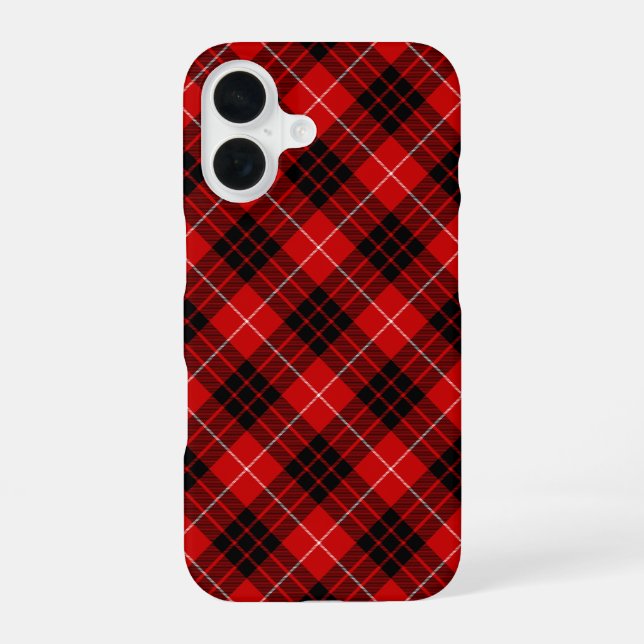 Munro Tartan kariert iPhone 16 Hülle (Rückseite)