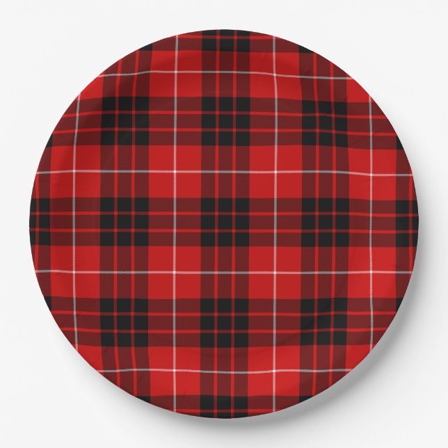 Munro Tartan kariert Pappteller (Vorderseite)