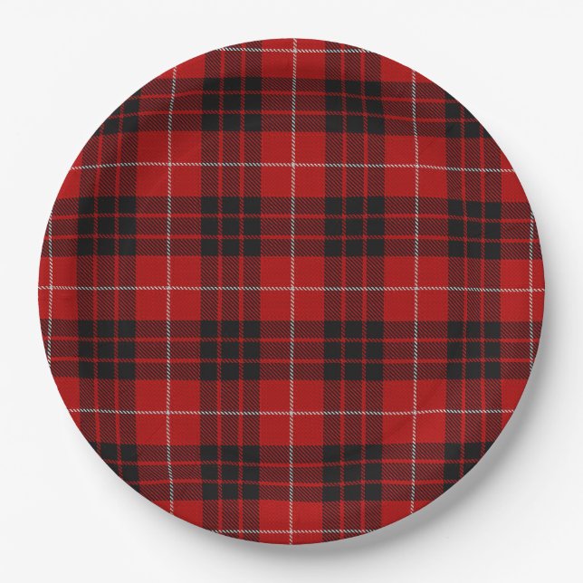 Munro Tartan Pappteller (Vorderseite)