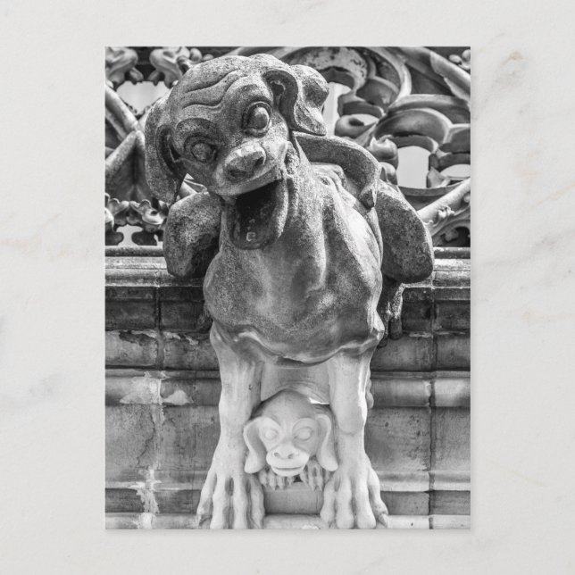 Munster Cathedral Gargoyle - Bern - Schweiz Postkarte (Vorderseite)