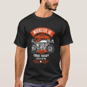 Münster Deutschland Retro Motorrad D T-Shirt