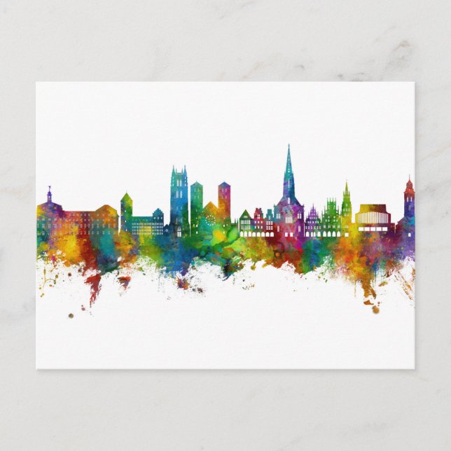 Münster Deutschland Skyline Postkarte (Vorderseite)