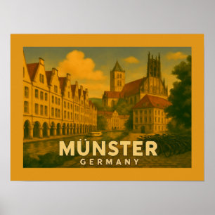 Münster Deutschland Stadt Kunst Poster