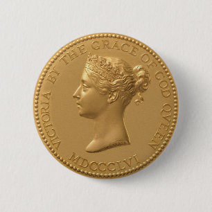 Münze der Königin-Victoria Button