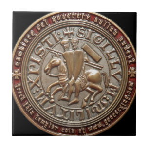 MÜNZE DES RITTER-TEMPLAR GEO FLIESE