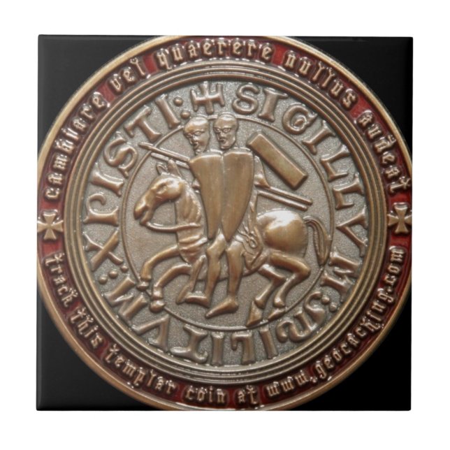 MÜNZE DES RITTER-TEMPLAR GEO FLIESE (Vorderseite)