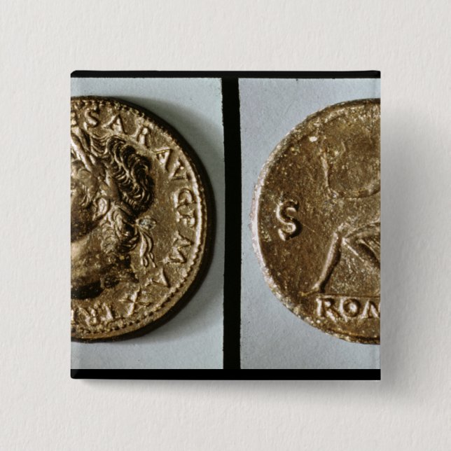 Münze, die Nero darstellt Button (Vorderseite)