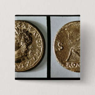 Münze, die Nero darstellt Button