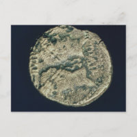 Münze mit den Köpfen von Julius Cäsar und Augustus