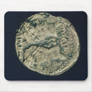 Münze mit Köpfen von Julius Cäsar und von Augus Mousepad