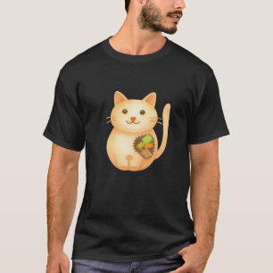 Münzen-CAT auf dunklen Canva Tees