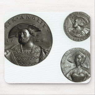 Münzen, die Henry VIII und Anne Boleyn darstellen Mousepad