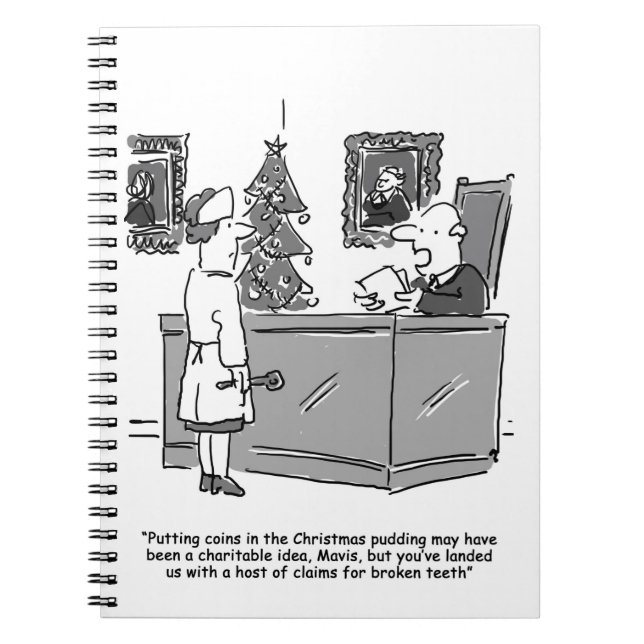 Münzen in der Weihnachtszeit - Recht Notizblock (Vorderseite)