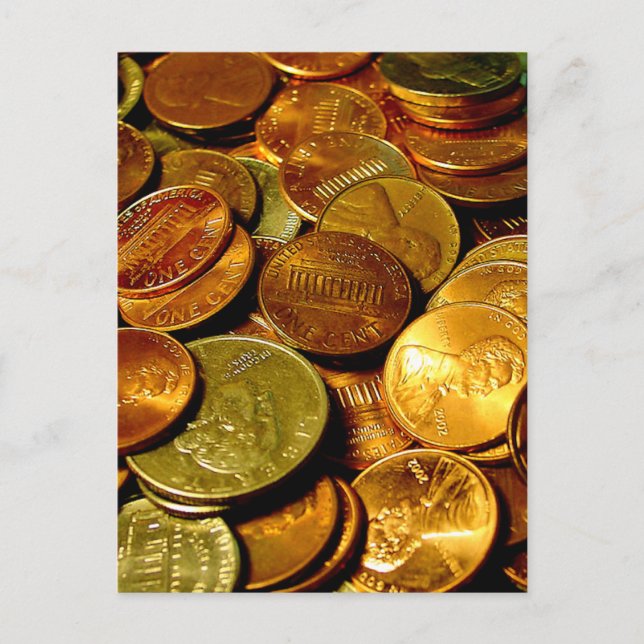 Münzen Postkarte (Vorderseite)