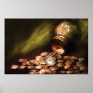 Münzen-Sammeln- Hobby - Schatz-Suche Poster