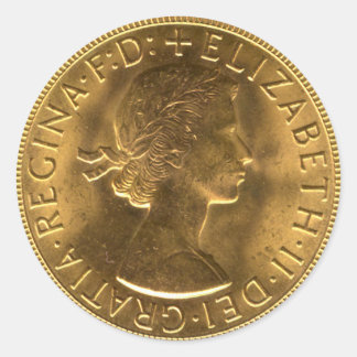 Münzen-Schablone Runder Aufkleber