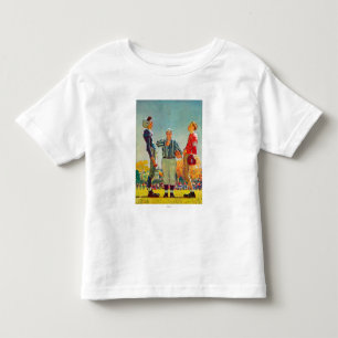 Münzen-Wurf durch Norman Rockwell Kleinkind T-shirt