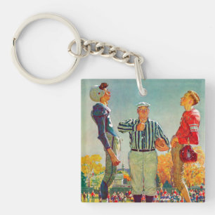 Münzen-Wurf durch Norman Rockwell Schlüsselanhänger