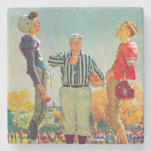 Münzen-Wurf durch Norman Rockwell Steinuntersetzer
