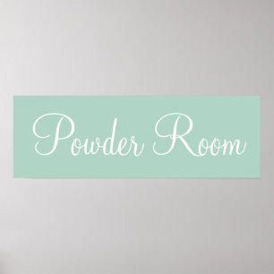 Münzgrünes Powder Room Wandkunst Poster Druck