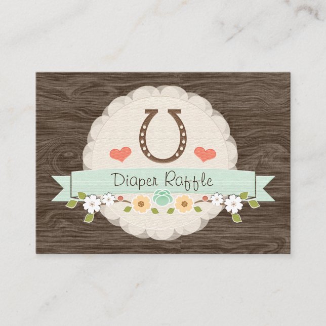 Münzhufeisen-Western-Flugticket Begleitkarte (Vorderseite)