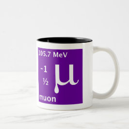 Muon (linkshändig) zweifarbige tasse