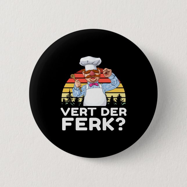Muppet Show Swedish Chef Expletive New Funny Stic  Button (Vorderseite)