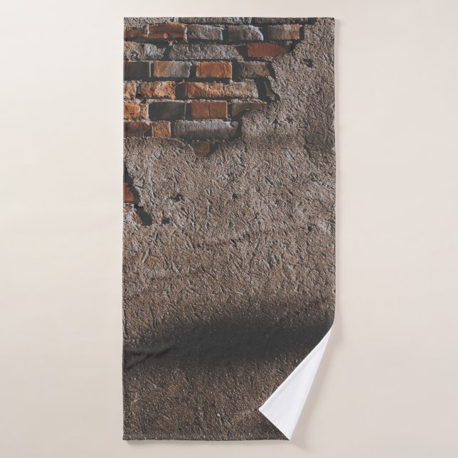 Mur avec briques cassées (Serviette de bain)