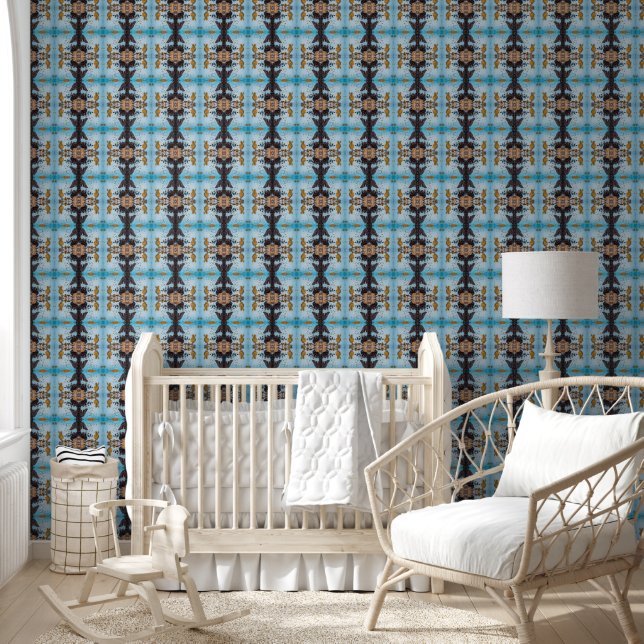 Mur bleu clair vieux moyen (Enfants)