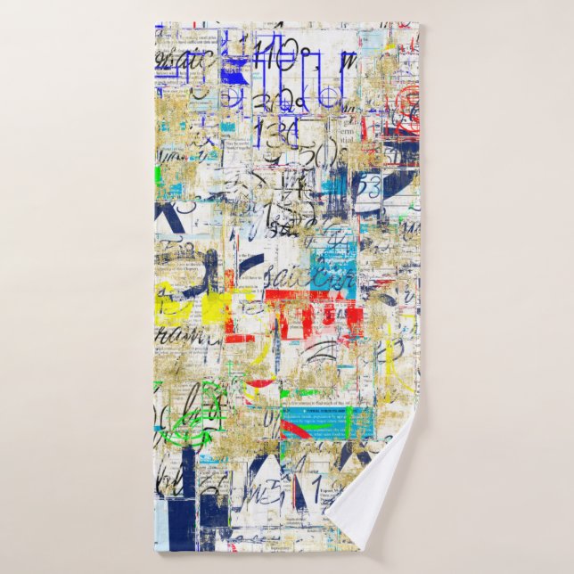 Mur de rue de graffitis. Grunge wallart, rue, dos (Serviette de bain)