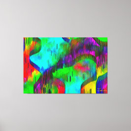 "Mur d'eau" Toile étirée 3 empilée 60" x 40"