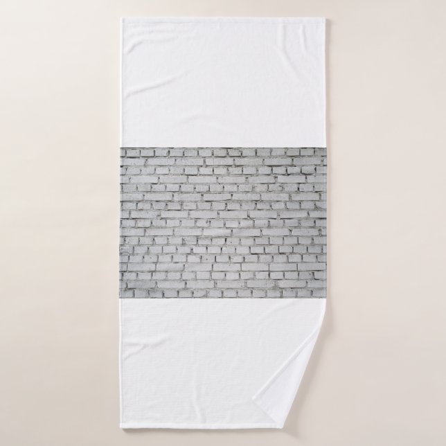 MUR EN BRIQUE BLANC (Serviette de bain)