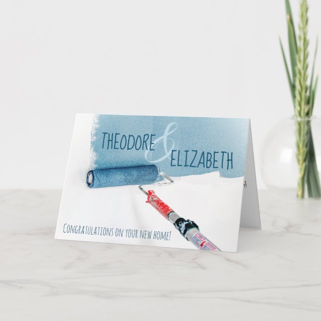 Mur peinture nouvelle maison félicitations carte d (Devant)