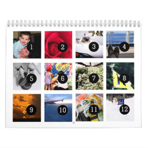 Mural 12 images pour faire votre propre calendrier photo