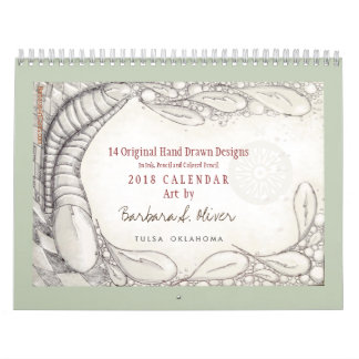 Mural 14 dessins originaux, calendrier 2018