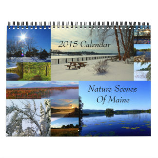 Mural 2015 scènes de nature de calendrier du Maine