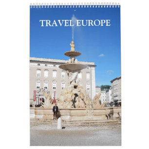 Mural 24 mois Travel Europe Calendrier d'une page