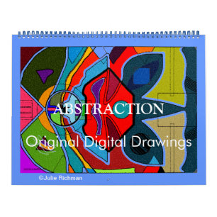 Mural ABSTRACTION Calendrier des dessins numériques orig