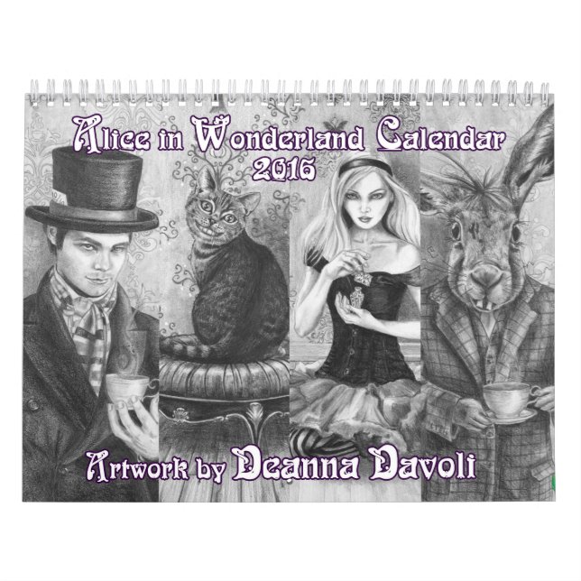 Mural Alice dans le calendrier du pays des merveilles (Protection)