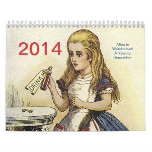 Mural Alice dans le calendrier du pays des merveilles