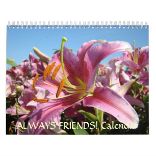 Mural AMIS ! Calendrier Lys Fleurs Cadeaux de Noël