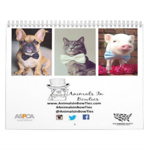 Mural Animaux dans le calendrier des cravates d'arc 2015