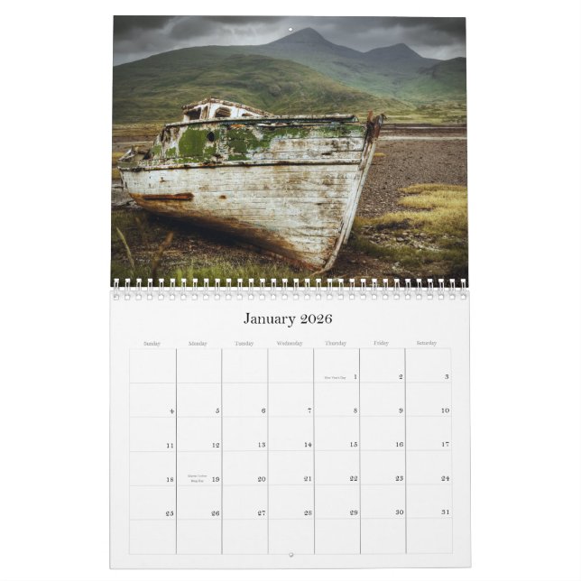 Mural Argyll et calendrier de Bute (Jan 2026)