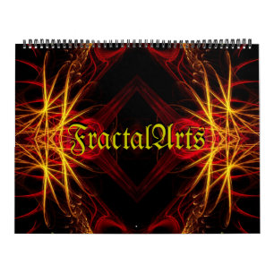 Mural Artiste fractale Calendrier de 12 mois