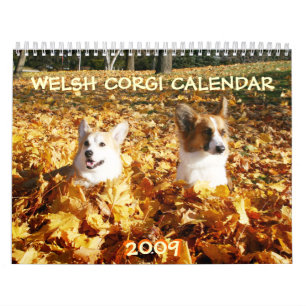 Mural Calendrier 2009 de corgi de Gallois