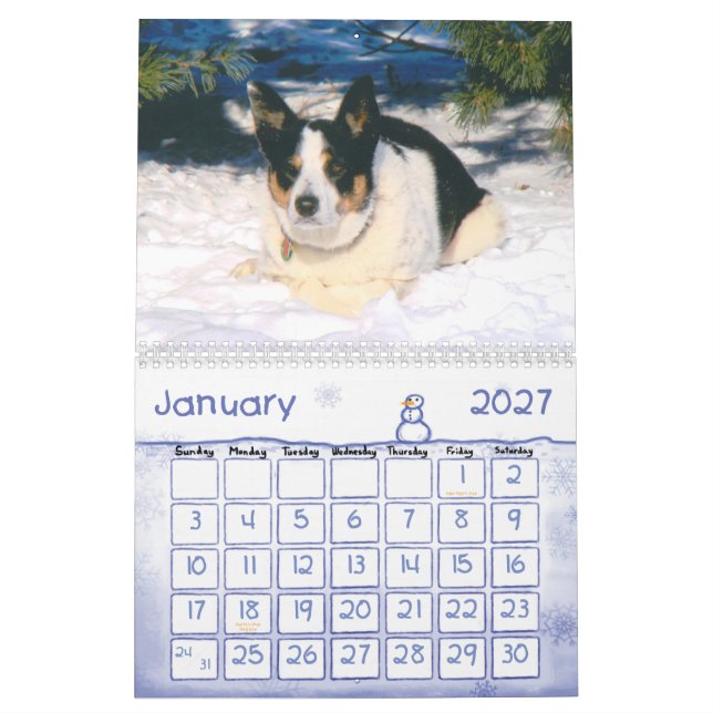 Mural Calendrier 2011 de border collie (Jan 2027)