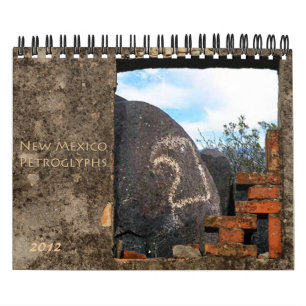 Mural Calendrier 2012 de pétroglyphes du Nouveau Mexiqu
